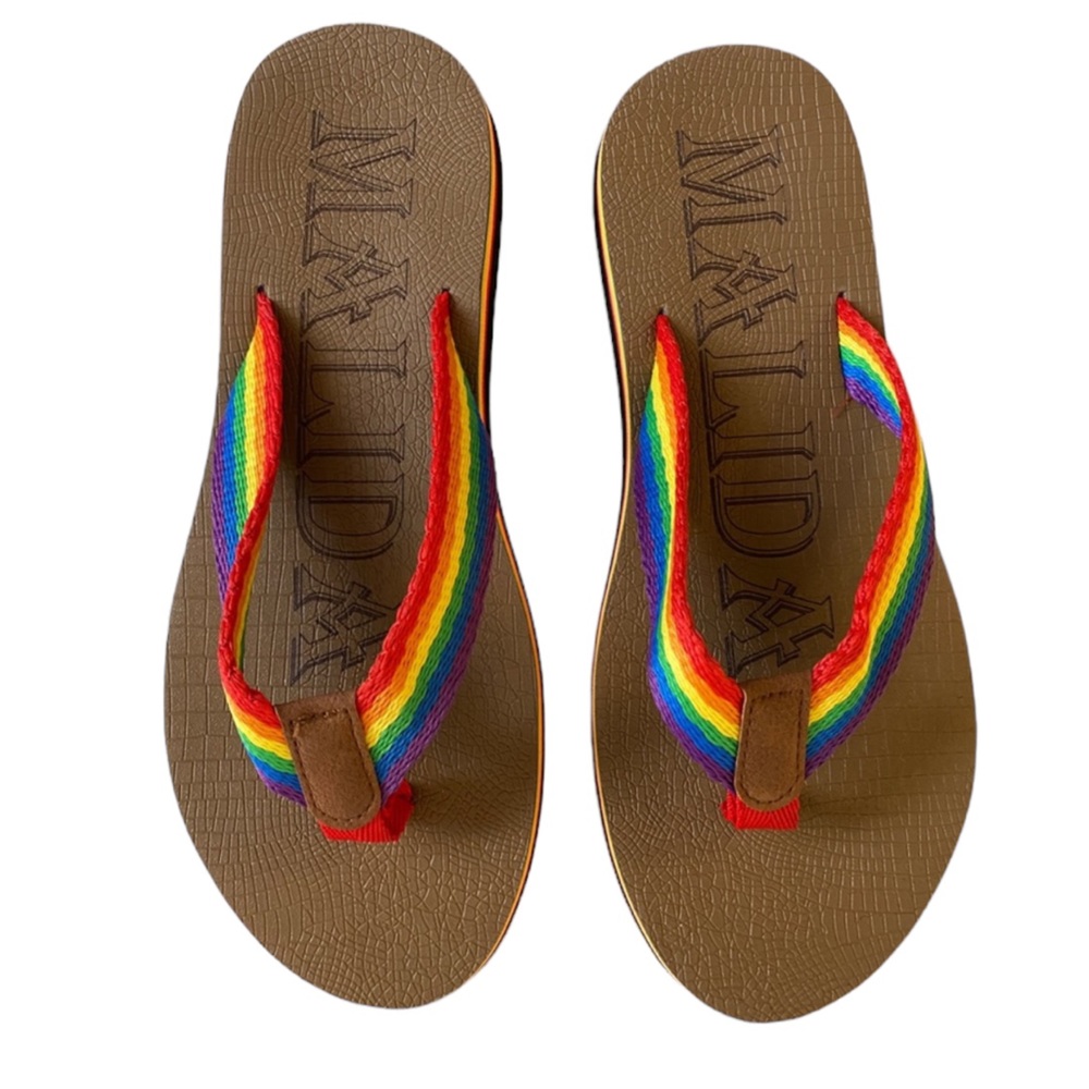 Malida Rainbow‎ Colors Sandals Size 8.5